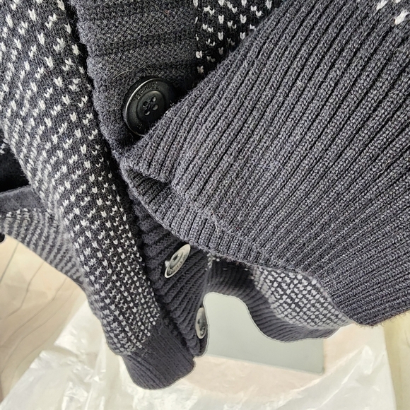 Daniel Hechter Paris Cotton Shawl Collar Grampa Cardigan Navy Size 2X Preppy - Picture 9 of 14